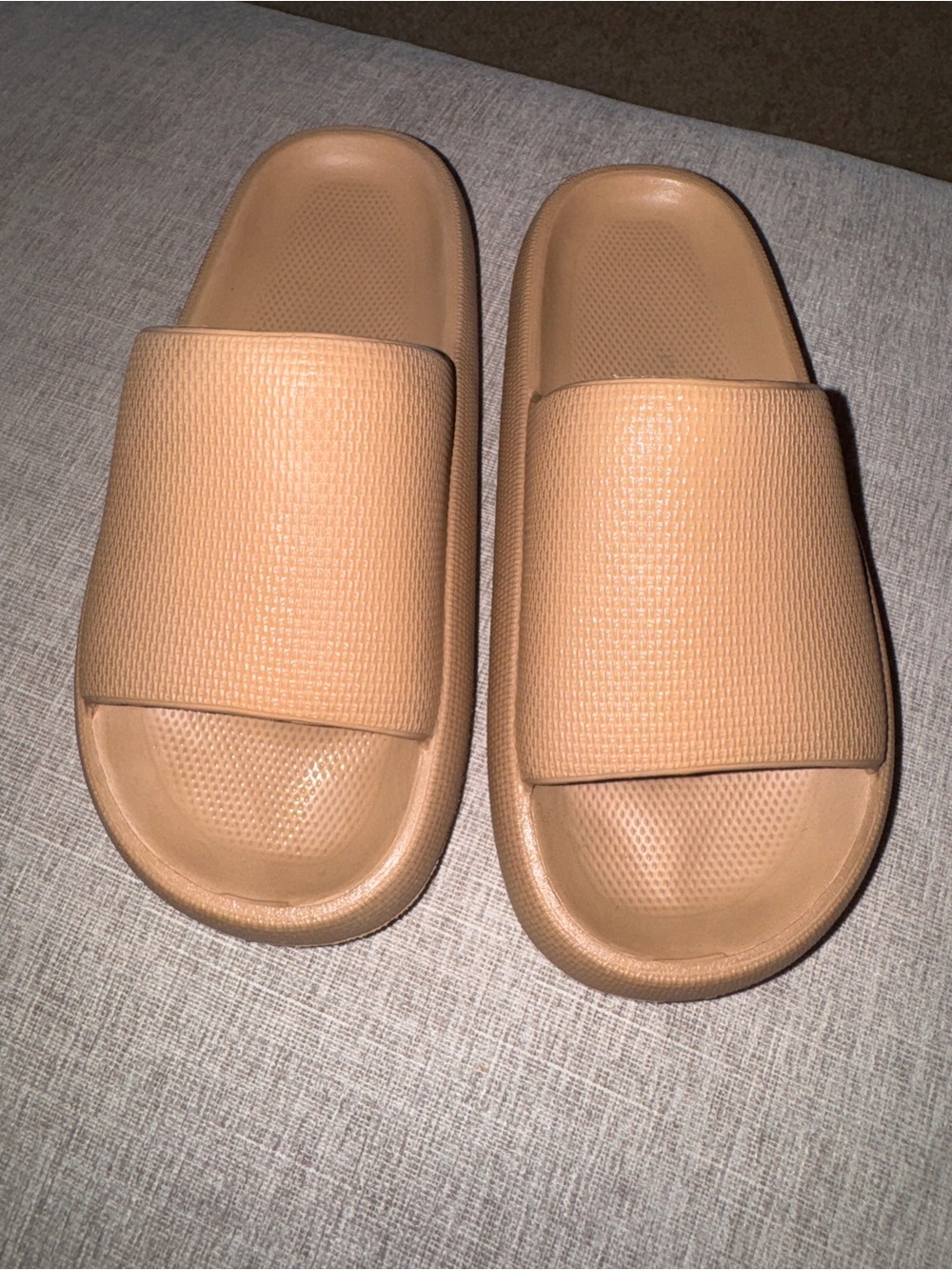 Neutral Tan Slide Sandals